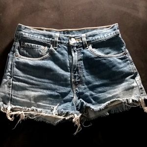 Thrifted Levi 505 Jean baggy shorts